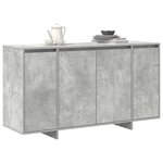 vidaXL Buffet Gris béton 135 x 41 x 69 cm Bois d'ingénierie