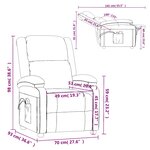 vidaXL Fauteuil électrique de massage Vert foncé velours