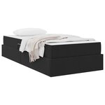 vidaXL Lit avec rangement et matelas Noir 90 x 190 cm Velours