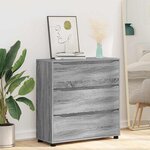 vidaXL Armoire de rangement Gris Sonoma 80 x 31 x 81 cm
