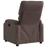 vidaXL Fauteuil inclinable électrique Marron Similicuir