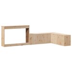 vidaXL Table de chevet avec bureau 232 x 122 x 75 cm Bois de pin massif