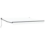 vidaXL Auvent Rétractable Blanc 400 × 300 cm Polyester