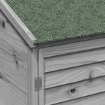 vidaXL Abri de jardin Gris 59 x 56 x 176 cm Bois de Sapin Massif