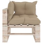 Vidaxl salon de jardin palette 7 pièces avec coussins bois de pin
