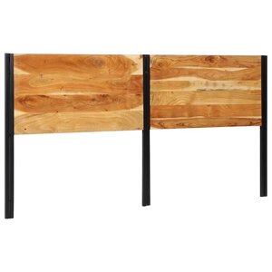 vidaXL Tête de lit 200 cm bois massif d'acacia et fer