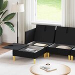 vidaXL Canapé modulaire avec rangement 6 Pièces Noir Tissu