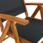 vidaXL Chaises de jardin pliantes lot de 6 acacia massif et textilène