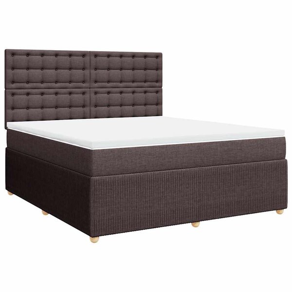 vidaXL Sommier à lattes de lit avec matelas Marron foncé 180x200 cm