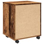 vidaXL Armoire à roulettes vieux bois 45x38x54 cm bois d'ingénierie