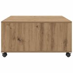 vidaXL Table basse chêne artisanal 75 x 75 x 38 cm Bois d'ingénierie