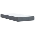 vidaXL Sommier à lattes de lit et matelas Gris foncé 90x200 cm Velours