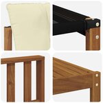 vidaXL Ensemble de canapés d'extérieur 7 Pièces Naturel et Crème