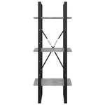 vidaXL Bibliothèque à 3 niveaux gris béton 40x30x105cm bois ingénierie