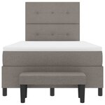 vidaXL Lit à ressorts avec matelas Taupe 120 x 190 cm tissu