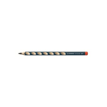 Stabilo blister de 2 crayons graphites easygraph droitier - tete trempée - hb