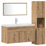 vidaXL Ensemble de meubles salle de bain 3 Pièces bois d'ingénierie