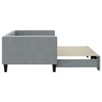 vidaXL Lit de jour avec lit gigogne gris clair 90x200 cm tissu