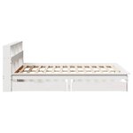 vidaXL Lit bibliothèque sans matelas blanc 120x200 cm bois pin massif