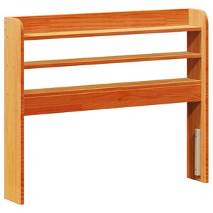 vidaXL Tête de lit avec étagères marron cire 75 cm bois massif de pin