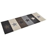 vidaXL Tapis de sol de cuisine lavable Étoile 60x180 cm