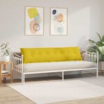 vidaXL Coussin de Dos Jaune 200 x 50 cm Tissu en velours côtelé