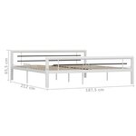 vidaXL Cadre de lit sans matelas blanc et noir métal 180x200 cm