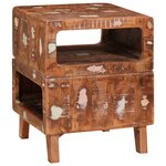 vidaXL Tables d'appoint Multicolore bois de récupération massif