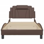 vidaXL Cadre de lit avec LED sans matelas marron 100x200 cm