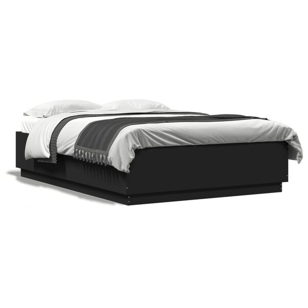 vidaXL Cadre de lit sans matelas noir 120x200 cm