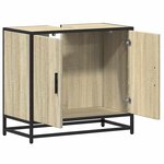 vidaXL Meuble de salle de bain avec lavabo Chêne Sonoma 65 x 33 x 60 cm Bois d'ingénierie