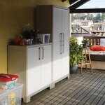 Keter Armoire de rangement basse Gulliver Beige et marron 100 cm