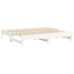vidaXL Lit coulissant Blanc 2x(90x190) cm Bois de pin massif