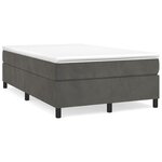 vidaXL Sommier à lattes de lit et matelas gris foncé 120x190cm velours