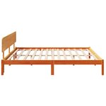 vidaXL Cadre de lit Brun cire 180 x 200 cm Bois massif en pin