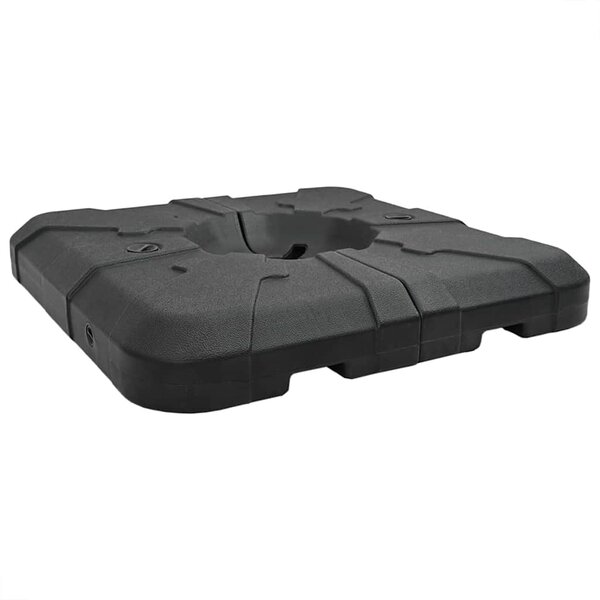 vidaXL Ensemble de base pour parapluie 2 Pièces Noir 88.5 x 88.5 x 12 cm