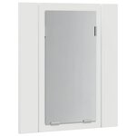 vidaXL Armoire à miroir de bain à LED Blanc brillant Acrylique