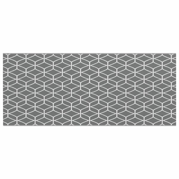 vidaXL Tapis d'extérieur ARAKIL Gris et blanc 250 x 600 cm PP