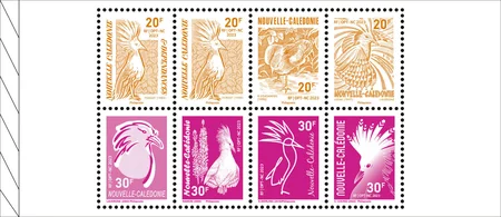 Timbre Nouvelle Calédonie - Carnet Le Cagou