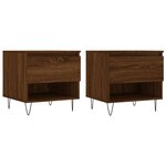 vidaXL Tables basses 2 Pièces chêne marron 50x46x50 cm bois d'ingénierie