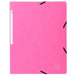 Chemise À Élastique Sans Rabat Carte Lustrée 400gm2 - A4 - Rose - X 25 - Exacompta