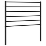 vidaXL Tête de lit de remplacement métal noir 107 cm