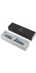 Parker im premium stylo roller  bleu gris  recharge noire pointe fine  coffret cadeau