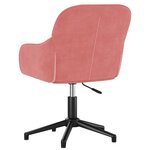 vidaXL Chaises pivotantes à manger lot de 2 Rose Velours