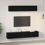 vidaXL Ensemble meuble TV 5 Pièces Chêne noir Bois d'ingénierie