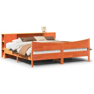 vidaXL Cadre de lit sans matelas cire marron 180x200cm bois pin massif