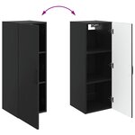 vidaXL Armoire Murale Noir 33 x 34 5 x 90 cm Bois d'ingénierie