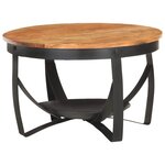 vidaXL Table basse Ø68x43 cm Bois d'acacia solide