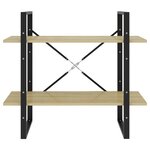 vidaXL Bibliothèque à 2 niveaux chêne sonoma bois d'ingénierie