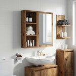 vidaXL Armoire murale de salle de bain Bois ancien 20 x 10 x 50 cm